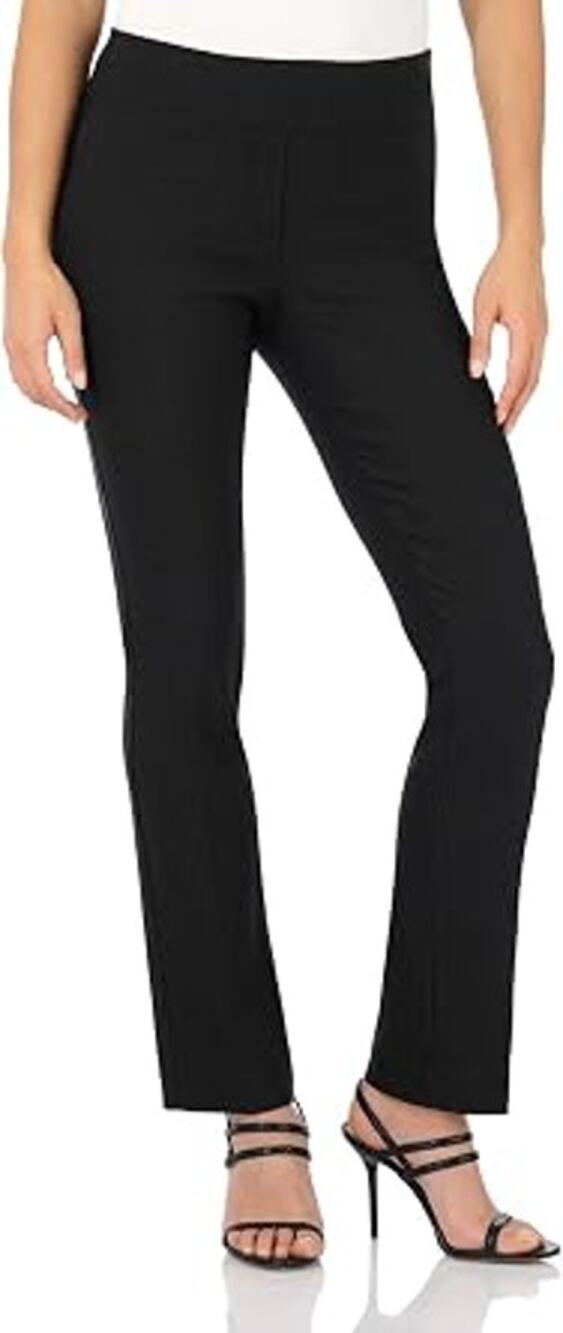 NWT Rekucci Black Stretch Pull-On Straight Leg Pants Women's Size 18T 18 Tall